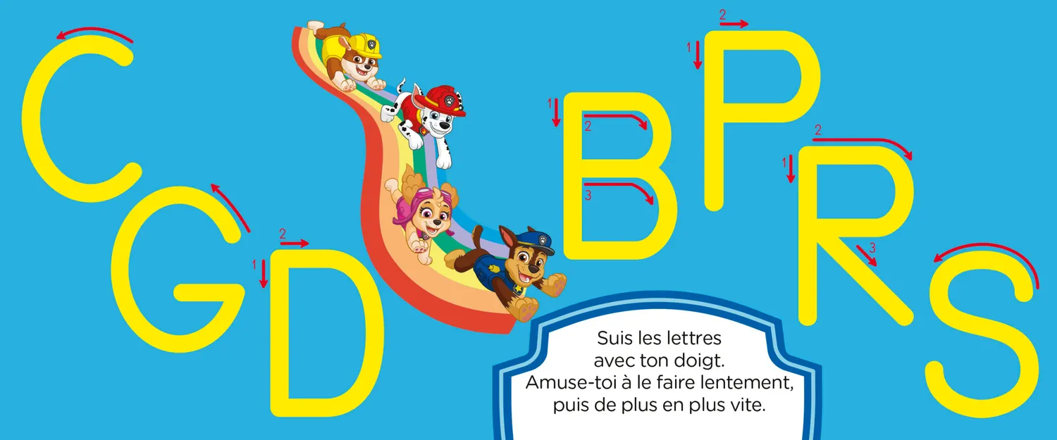 Frigobloc Incollables maxi éventail Pat Patrouille majuscules