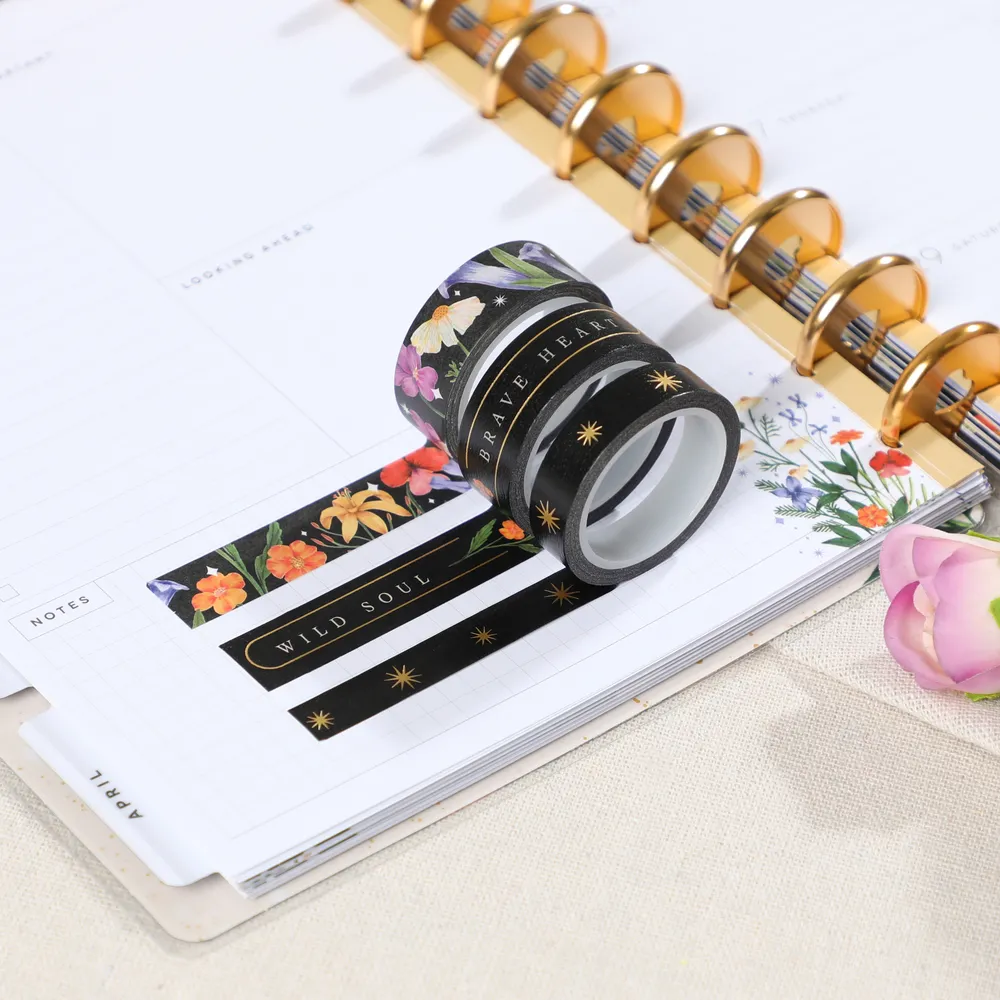 Happy Planner Grounded Magic washi tape floral lot de 7