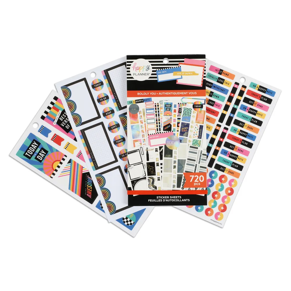 Happy Planner Boldly You stickers Classic 720 motivation