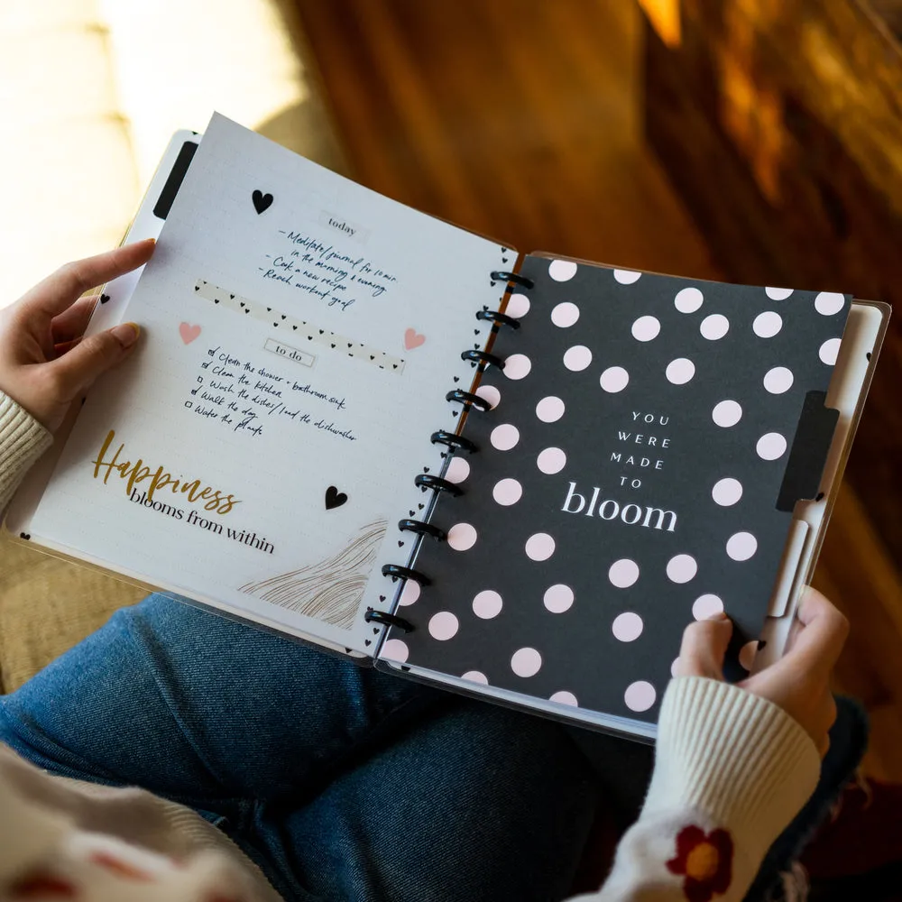 Happy Planner Blushin It carnet Classic à disques pointillé ligné