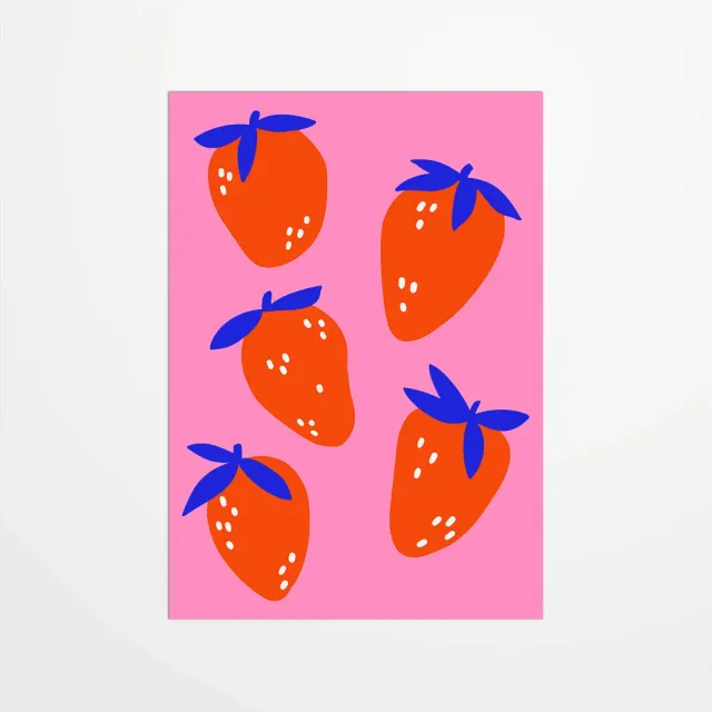 My365 Coquiette Fraises carte postale illustrée
