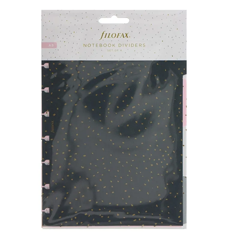 Filofax Confetti Intercalaires Notebook A5 x4 plastique