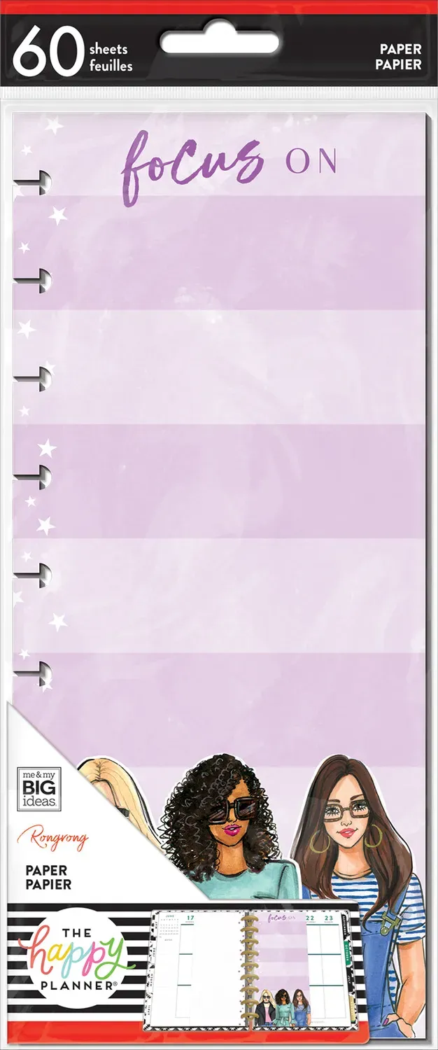 Happy Notes Rongrong Focus On demi-page recharge notes Classic 60 feuilles