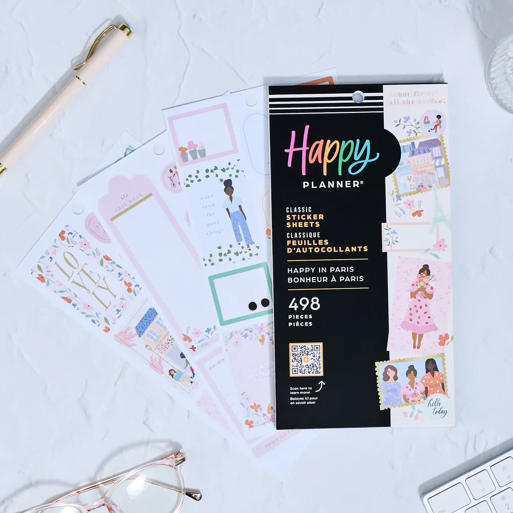 Happy Planner Happy in Paris stickers value pack 498 pièces