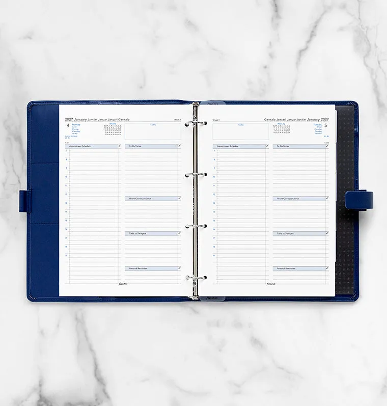 Filofax Classic A4 recharge agenda jour par page 2027