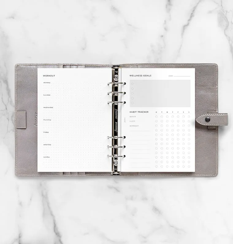 Filofax A5 recharge wellness tracker 56 feuilles