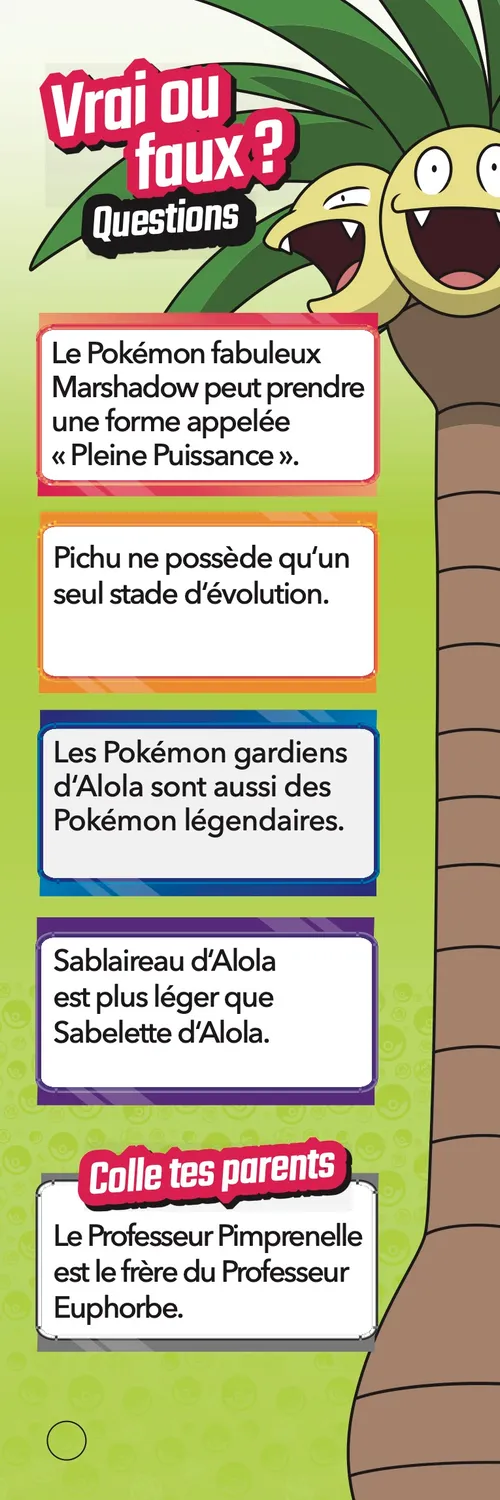 Les Incollables Pokémon Je rentre en CM2 éventail quiz 9/10 ans