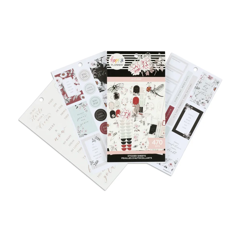 Me & my big ideas La Fleur stickers carnet 470 motifs floraux