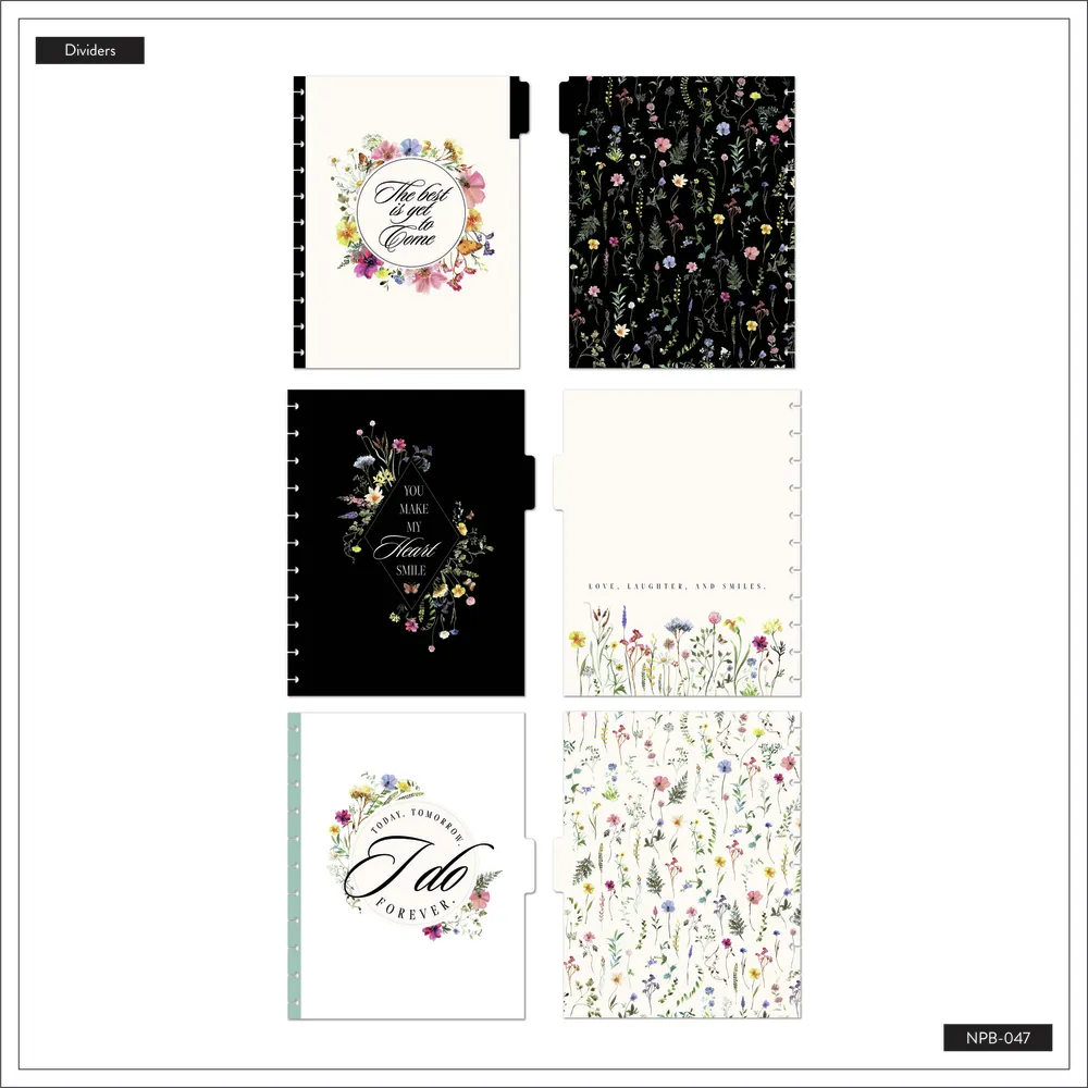 Happy Planner Happy Notes Blooming Romance Wedding carnet 60 feuilles