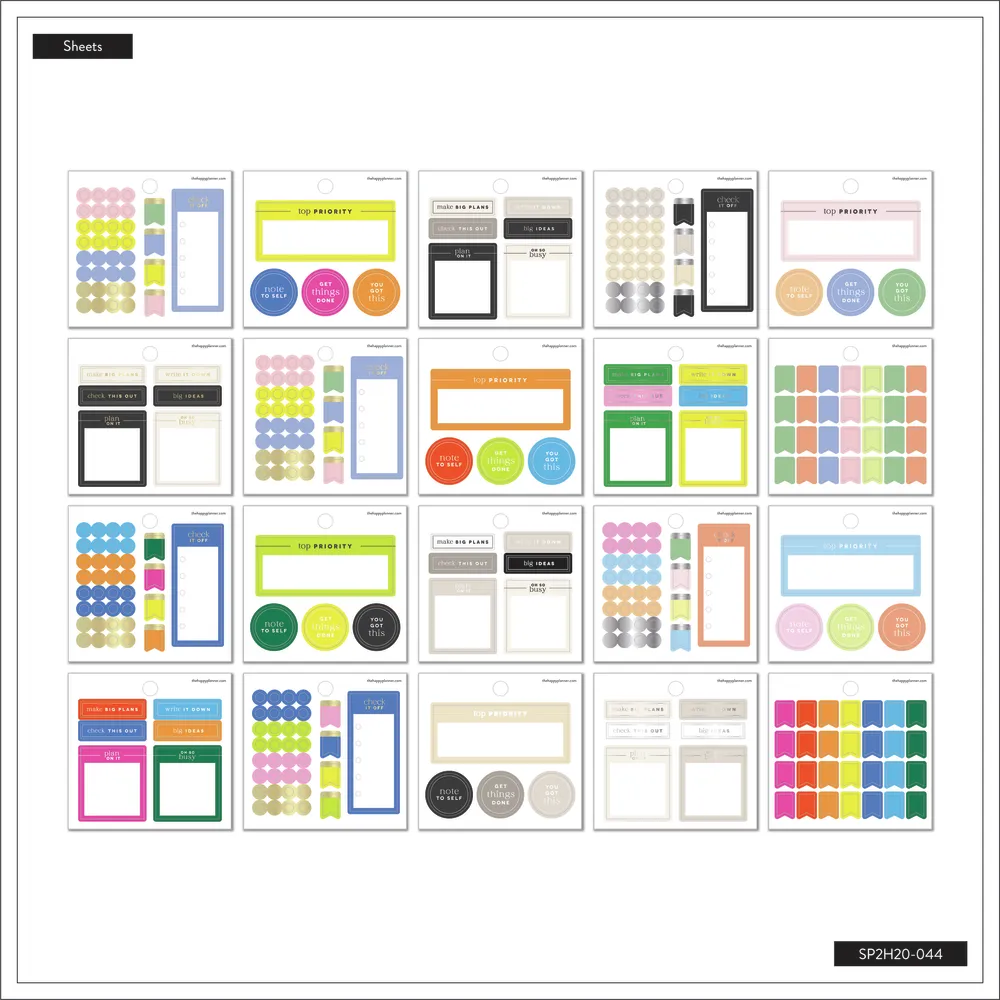 Happy Planner Journaling Productivity mini stickers 338