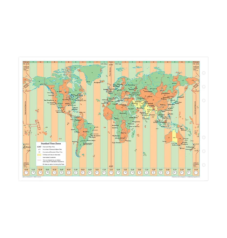 Filofax Classic carte monde Personal pour organiseur