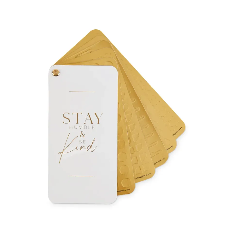Happy Planner Work Life stickers dorés éventail 12 feuilles
