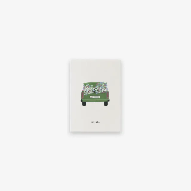 Kartotek Bryllupsbil petite carte mariage tillykke