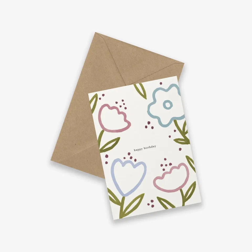 Kartotek Blooming Birthday carte anniversaire fleurs
