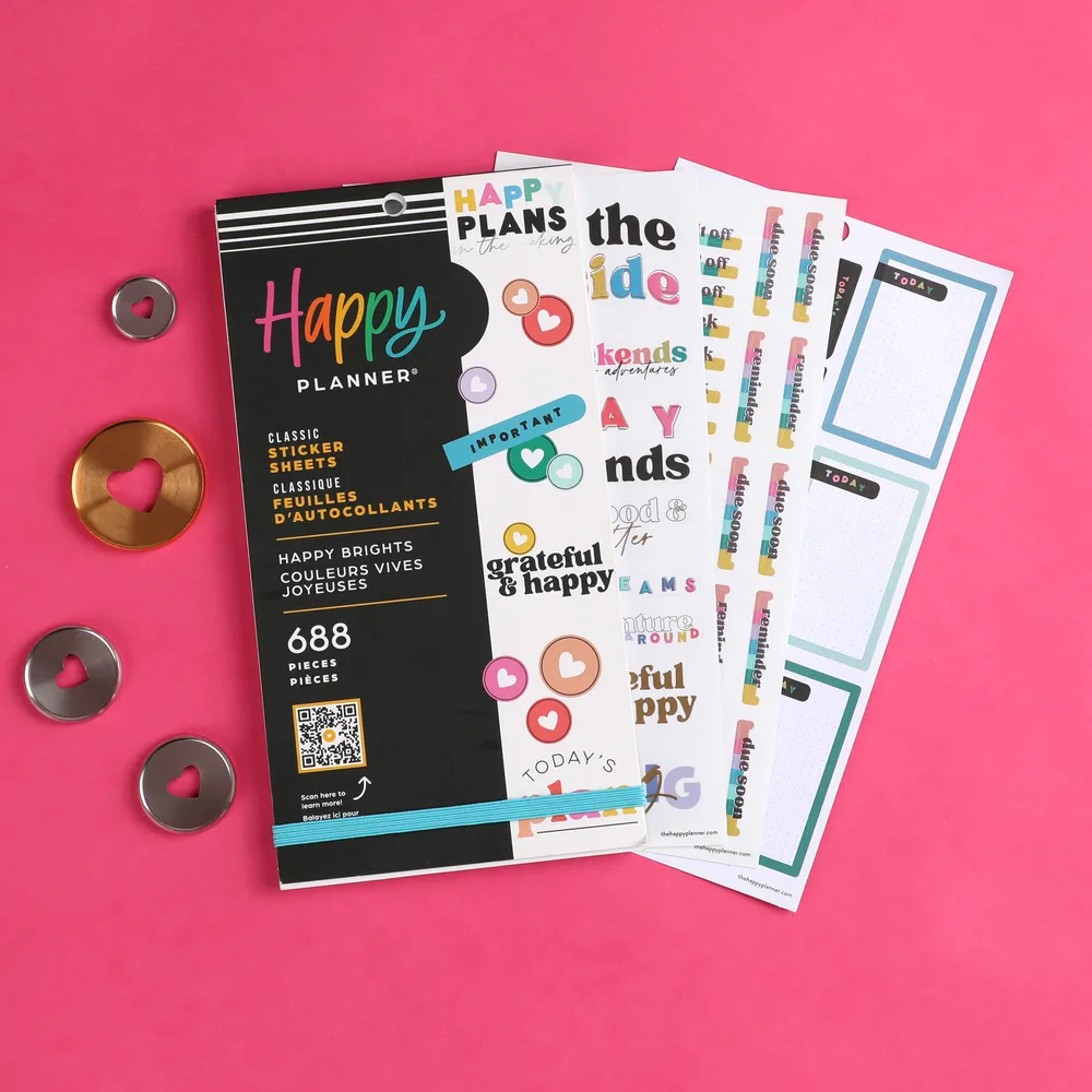 Happy Planner Happy Brights autocollants 688 coloré