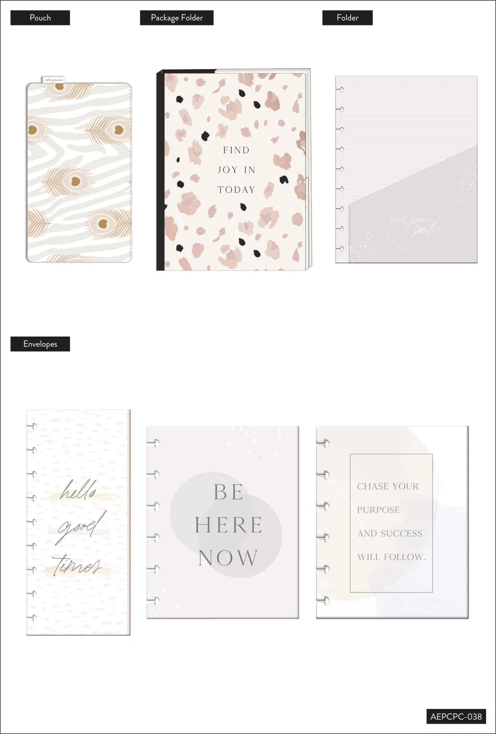 Happy Planner Neutral Leopard kit accessoires Classic
