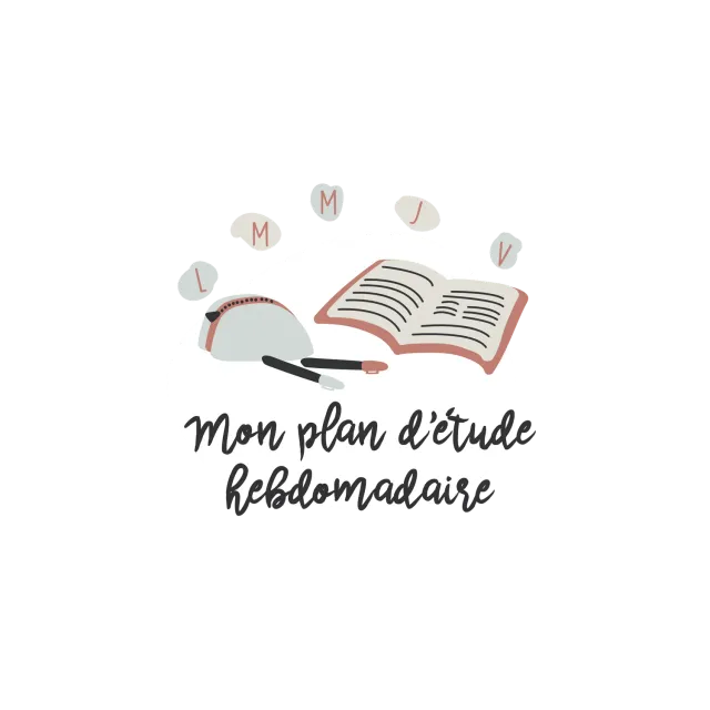 Les Belles Combines Mon plan d'étude fiche hebdomadaire française