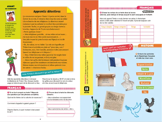Frigobloc Incollables CM2-6e cahier vacances 10-11 ans