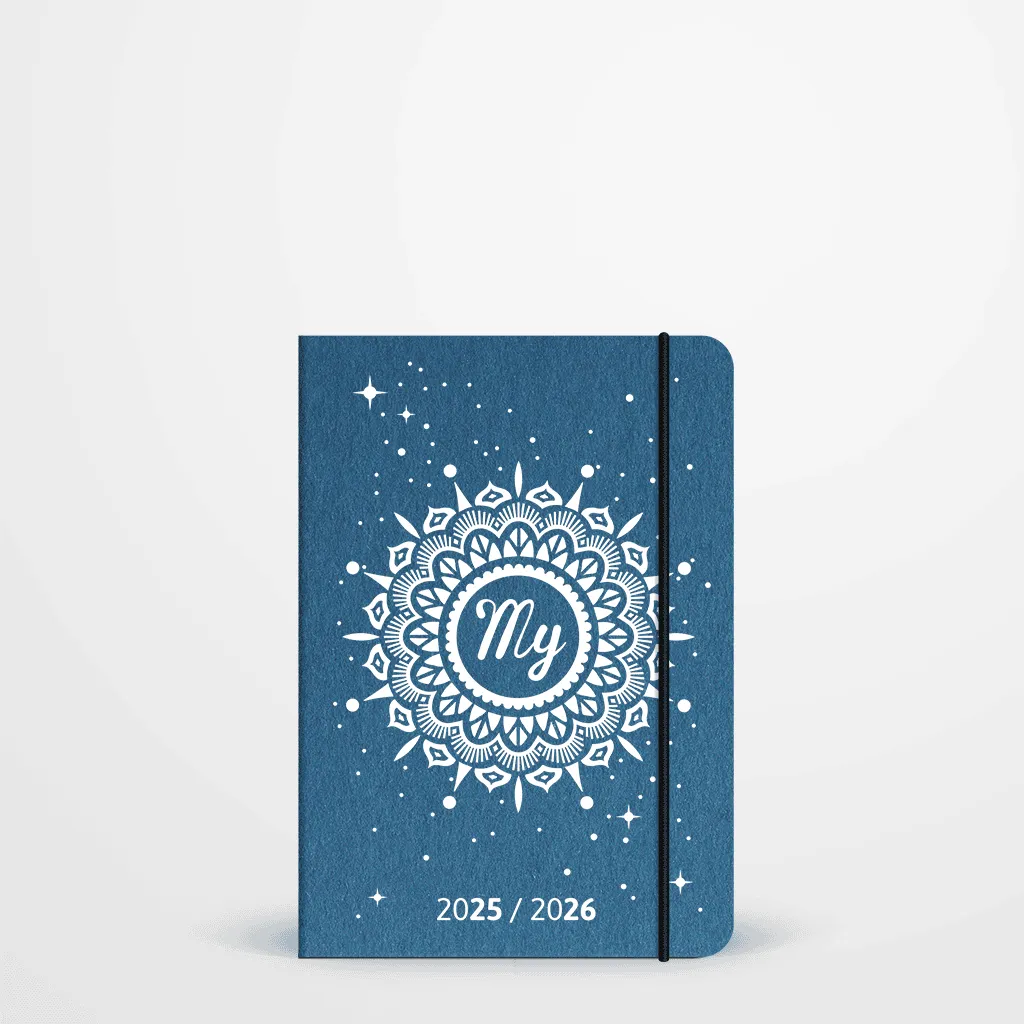 My365 My Agenda 2025/2026 poche A6 Sable + jaquette chocolat