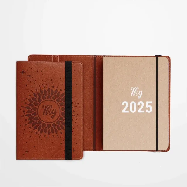 My365 Duo organisation agenda 2025 poche A6 sable chocolat