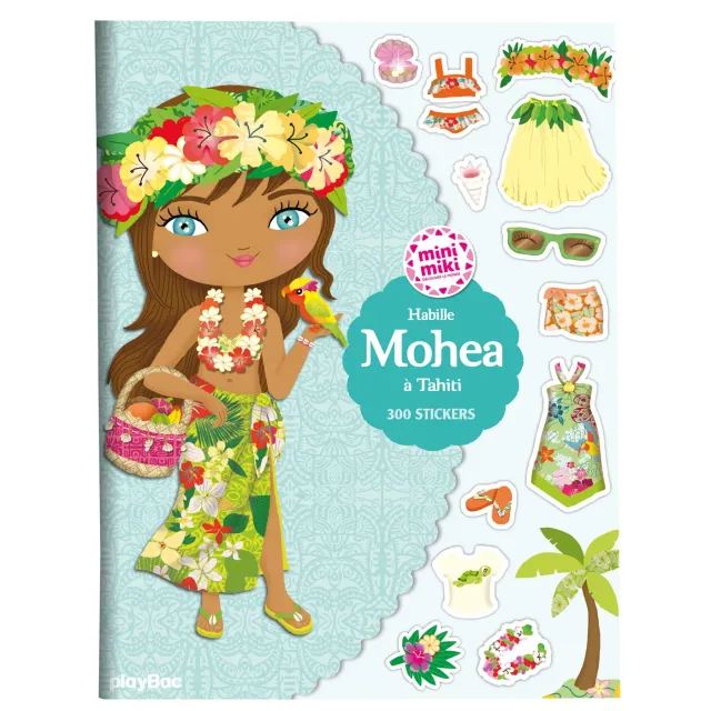 Frigobloc Minimiki Habille Mohea à Tahiti cahier stickers 300 stickers