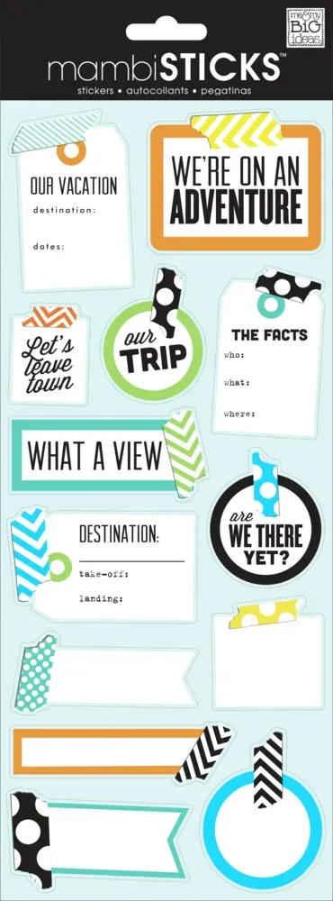Happy Planner On the Road stickers voyage grande planche