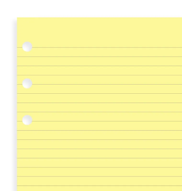 Filofax Classic bloc-notes Personal ligné jaune x100