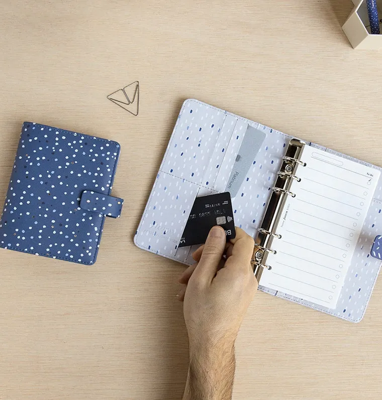 Filofax Indigo Pocket organiseur à anneaux simili cuir