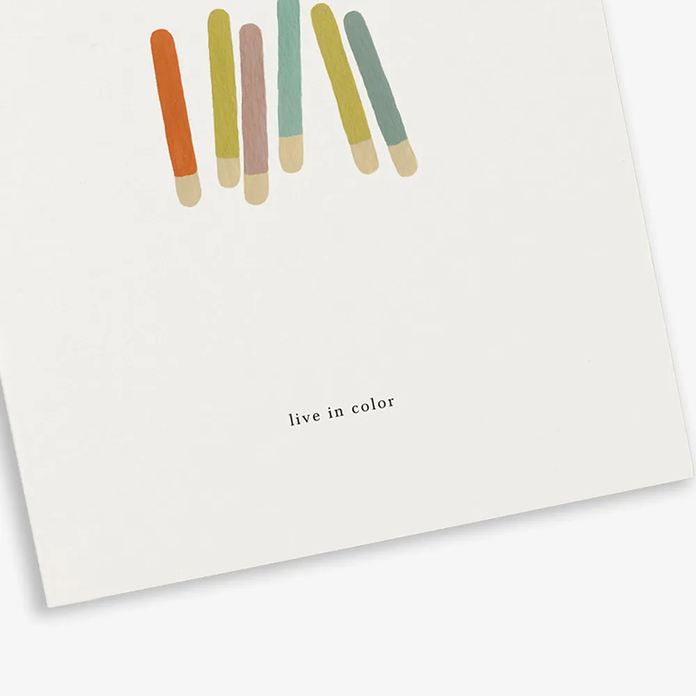 Kartotek Color Sticks carte de vœux live in color
