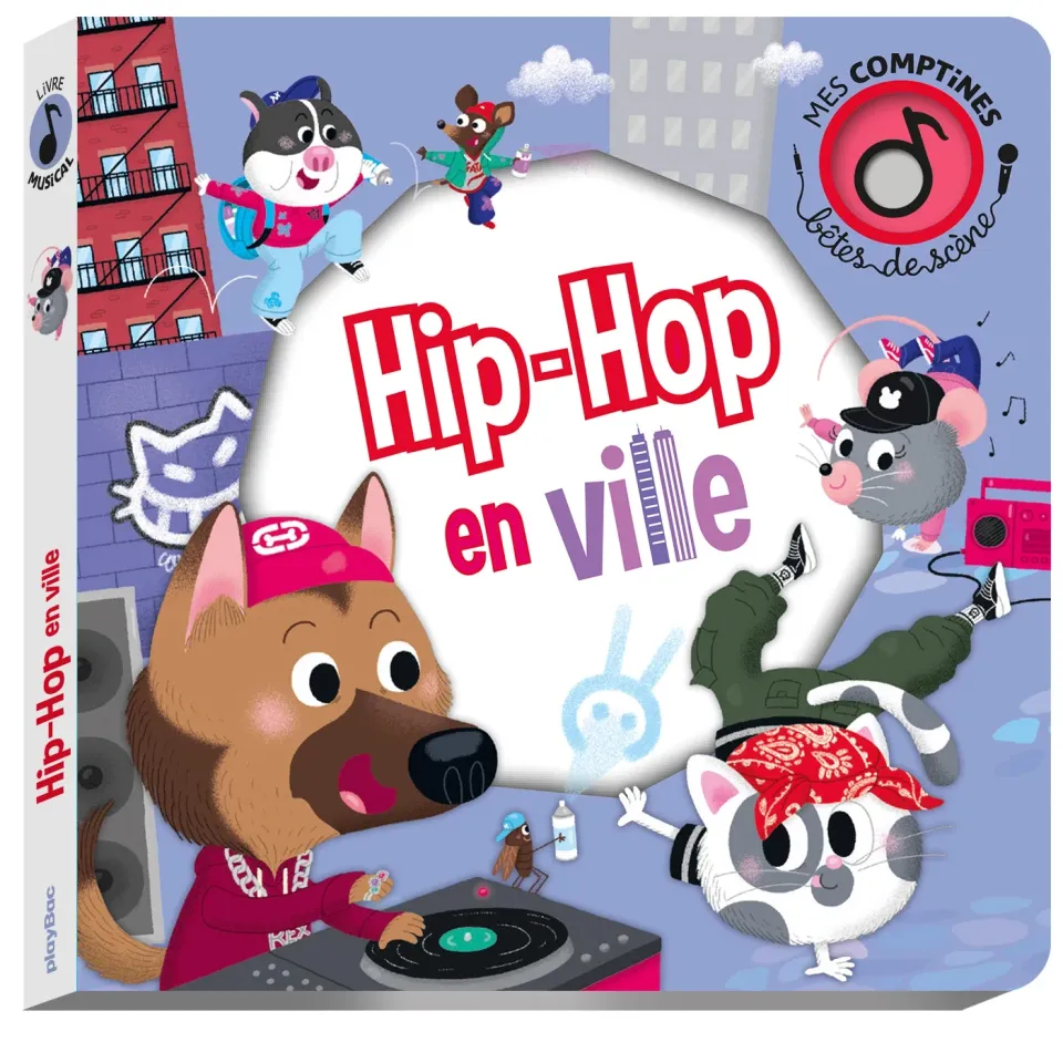 Frigobloc Bêtes de scène Hip-Hop en ville livre sonore bébé
