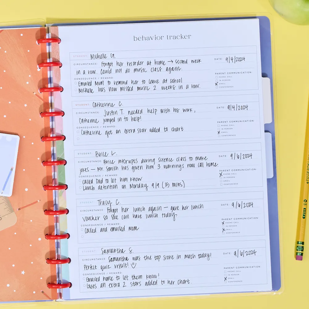 Happy Planner Teacher pack Big plans de classe comportement