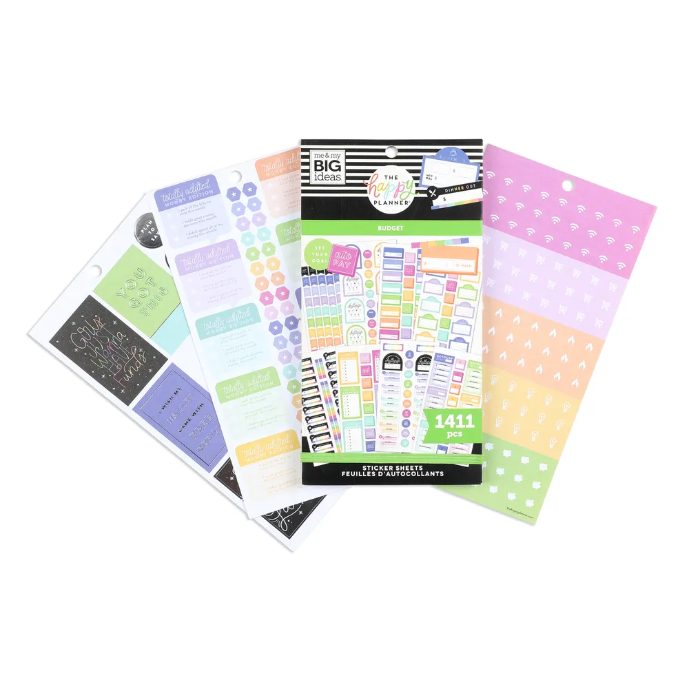 Happy Planner Budget Goals stickers budget 1411 pièces