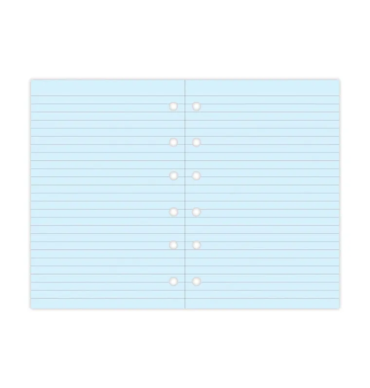 Filofax Classic recharge feuilles lignées Pocket bleu x20