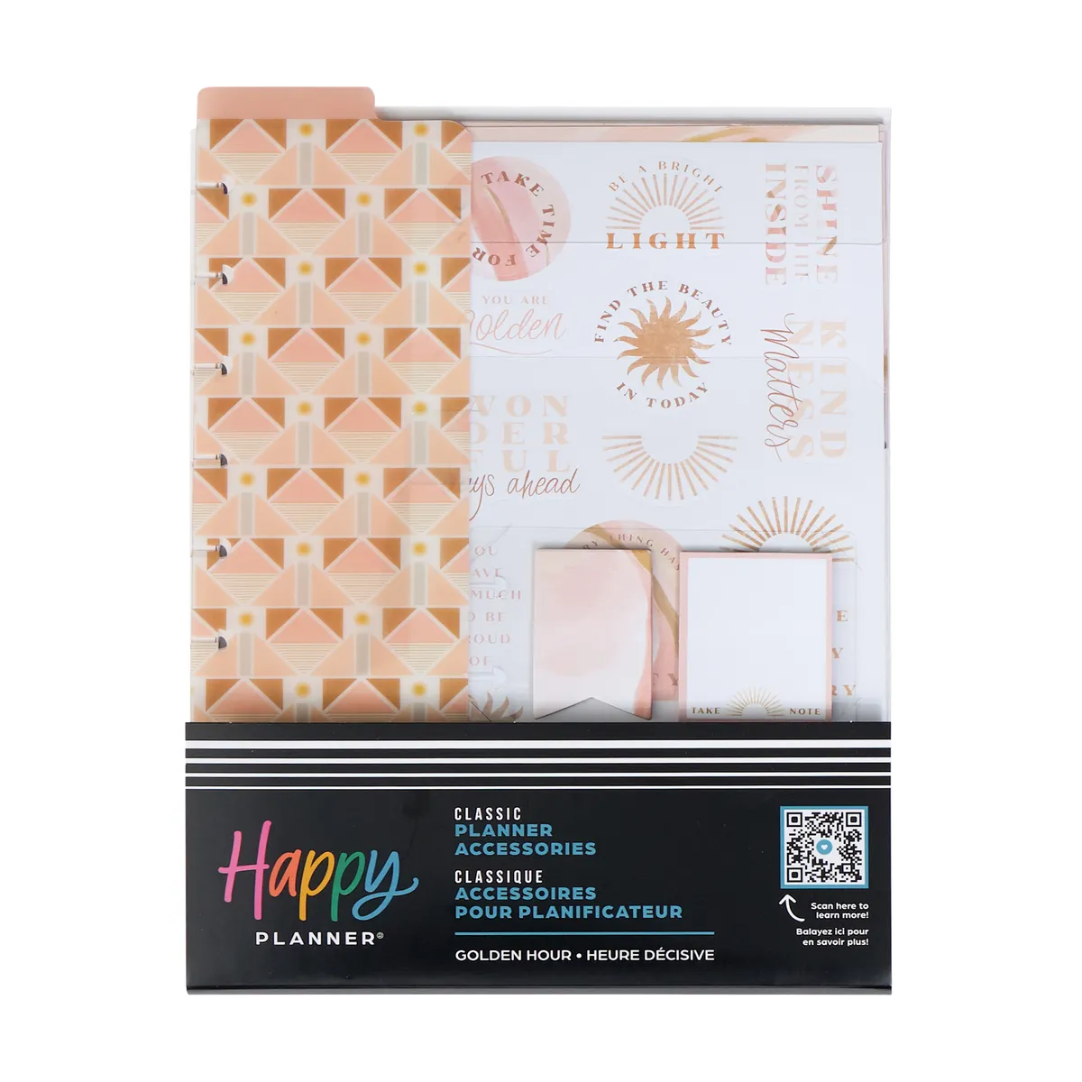 Happy Planner Golden Hour Classic kit accessoires soleil