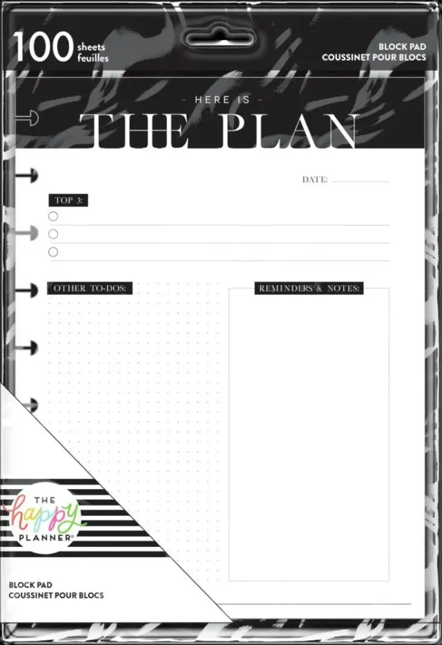 Happy Planner The Plan bloc papier Classic 100 feuilles