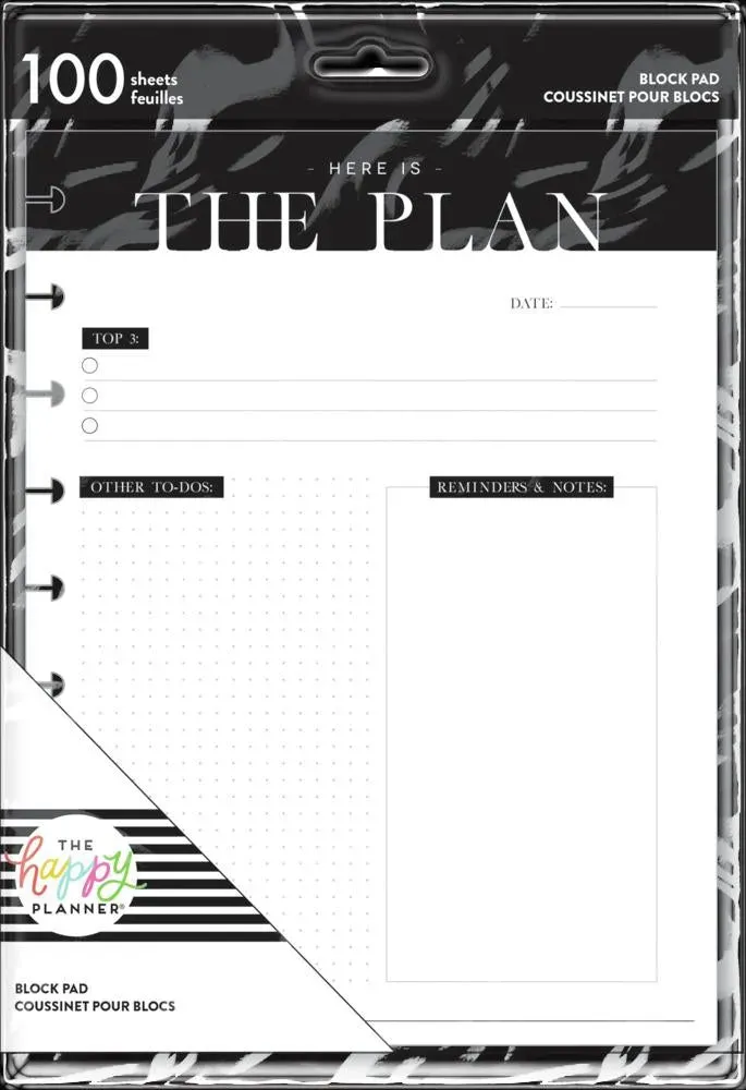 Happy Planner The Plan bloc papier Classic 100 feuilles