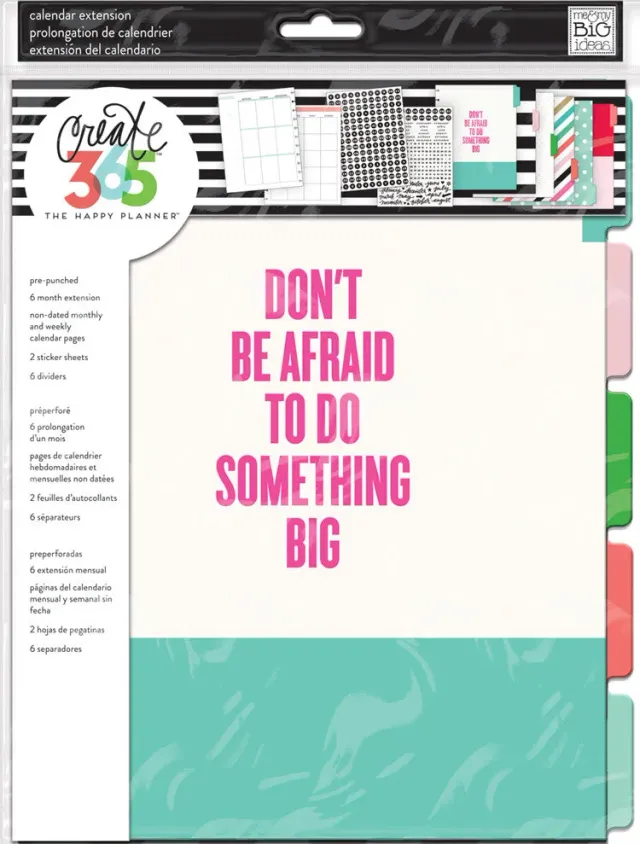 Happy Planner Weekly Six Month Extension Pack Big recharge 6 mois