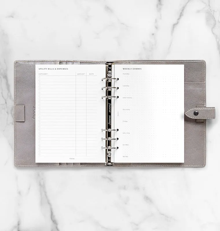 Filofax recharge planner ménage A5 pour organiseur et Clipbook
