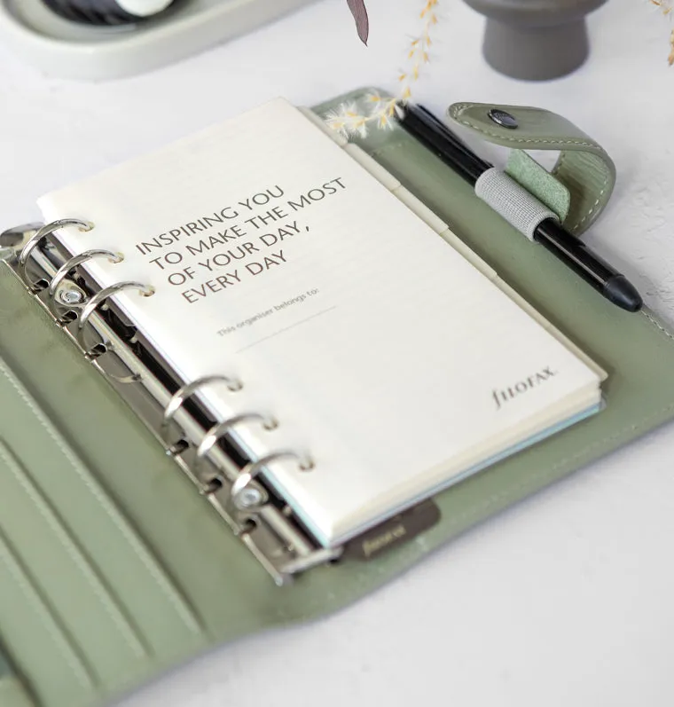 Filofax Malden organiseur Personal navy cuir buffle