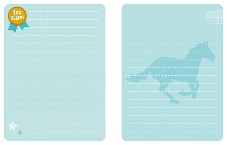 Mon journal intime Cheval carnet secret cadenas + stylo