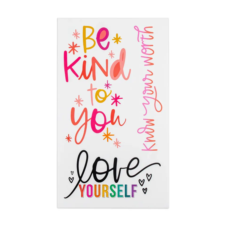 Happy Planner Self-Love stickers 8 feuilles grand format