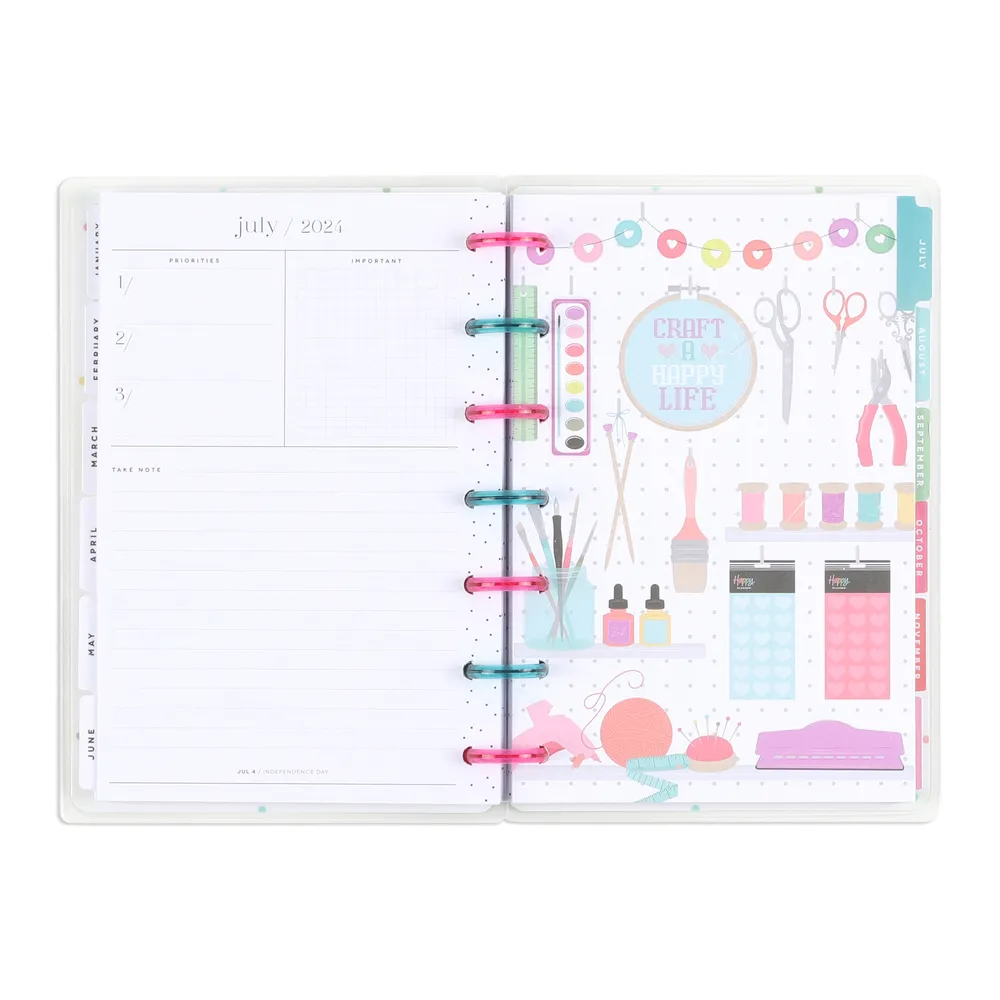 Happy Planner Miss Maker Mini Dashboard agenda daté 2024