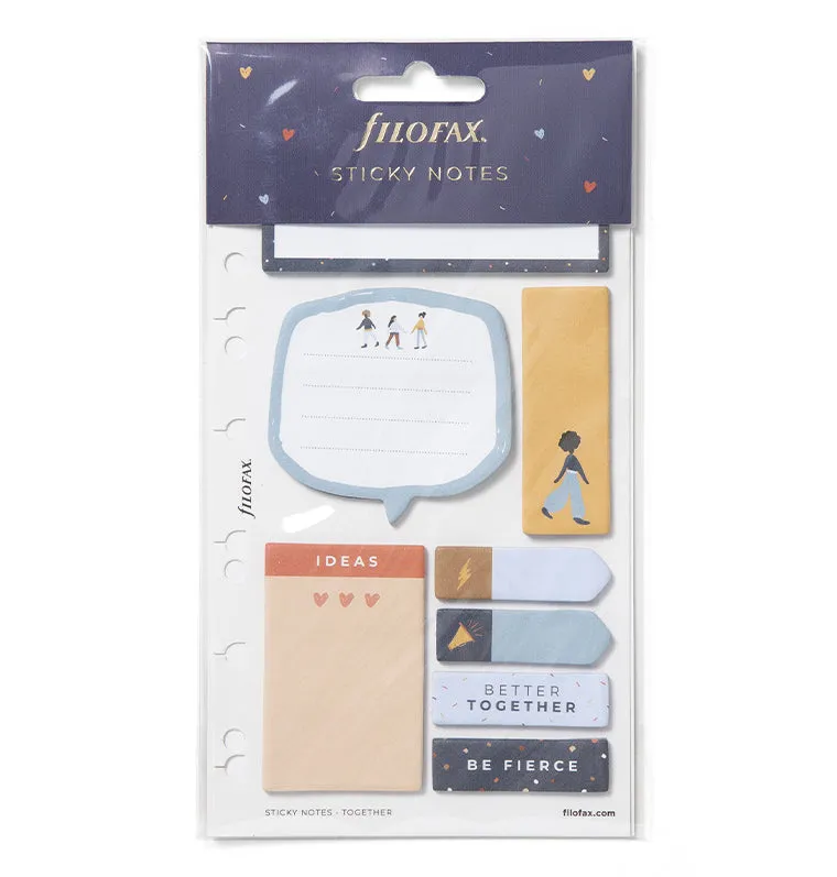 Filofax Together notes adhésives A5 set ligné uni