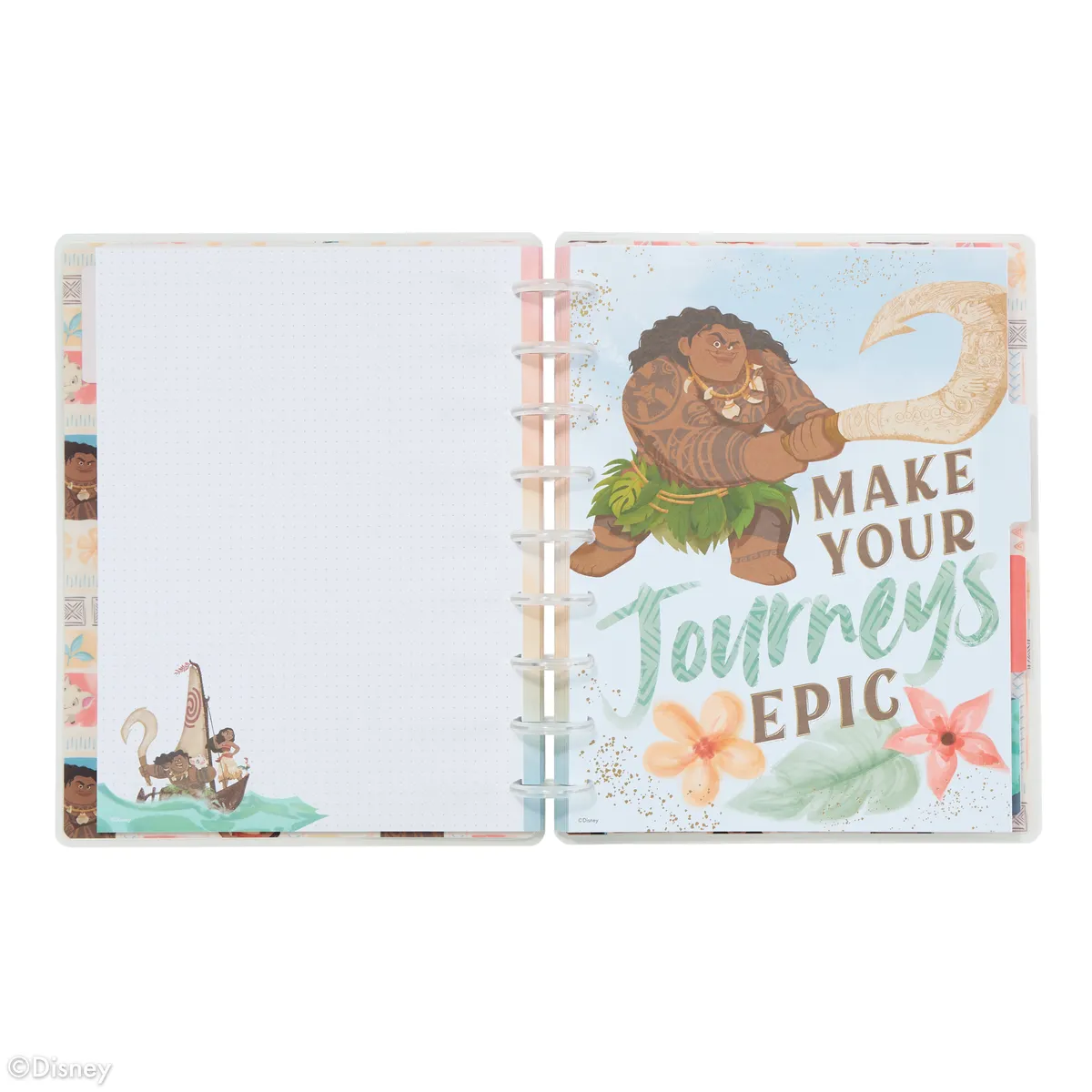 Happy Journal Disney Moana journal guidé 80 feuilles Classic