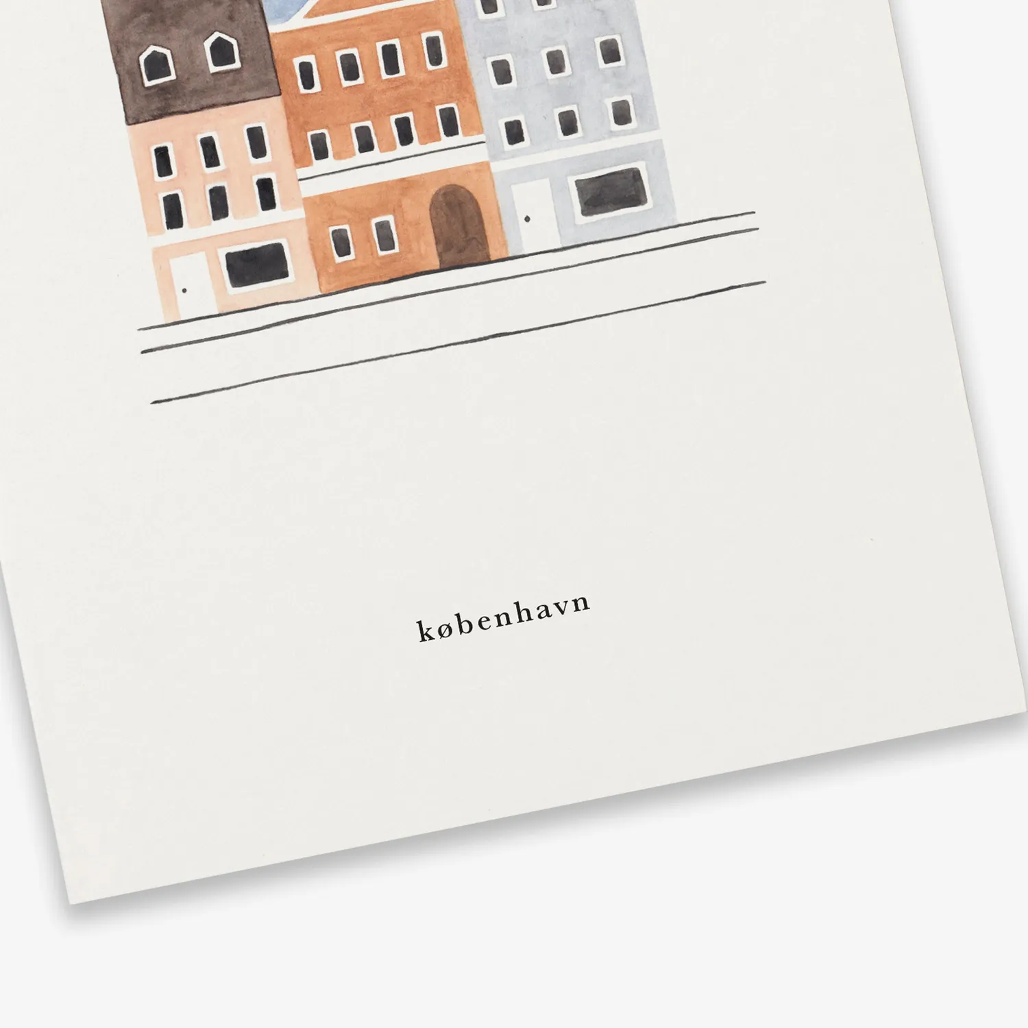 Kartotek Nyhavn carte de vœux Copenhague avec enveloppe