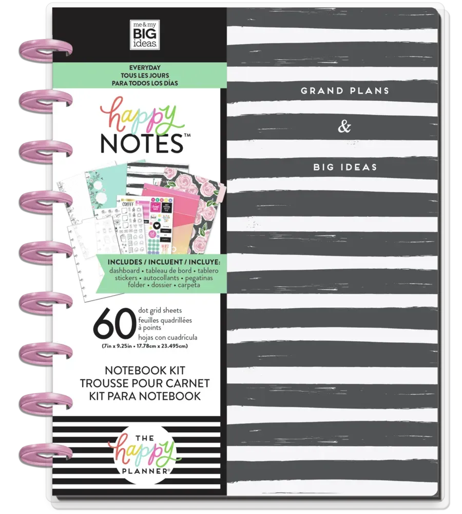 Happy Planner Grand Plans carnet pointillé Classic kit