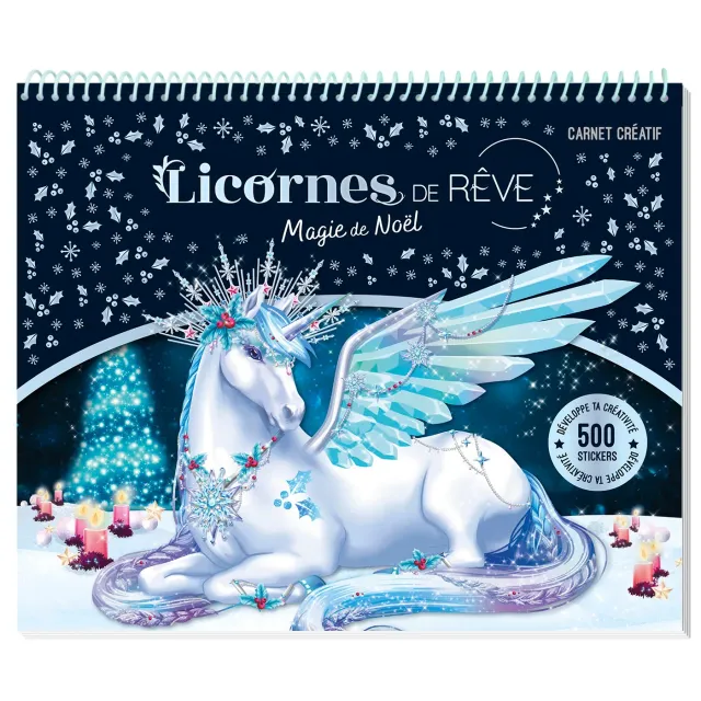 Frigobloc Licornes de Rêve Magie de Noël carnet créatif