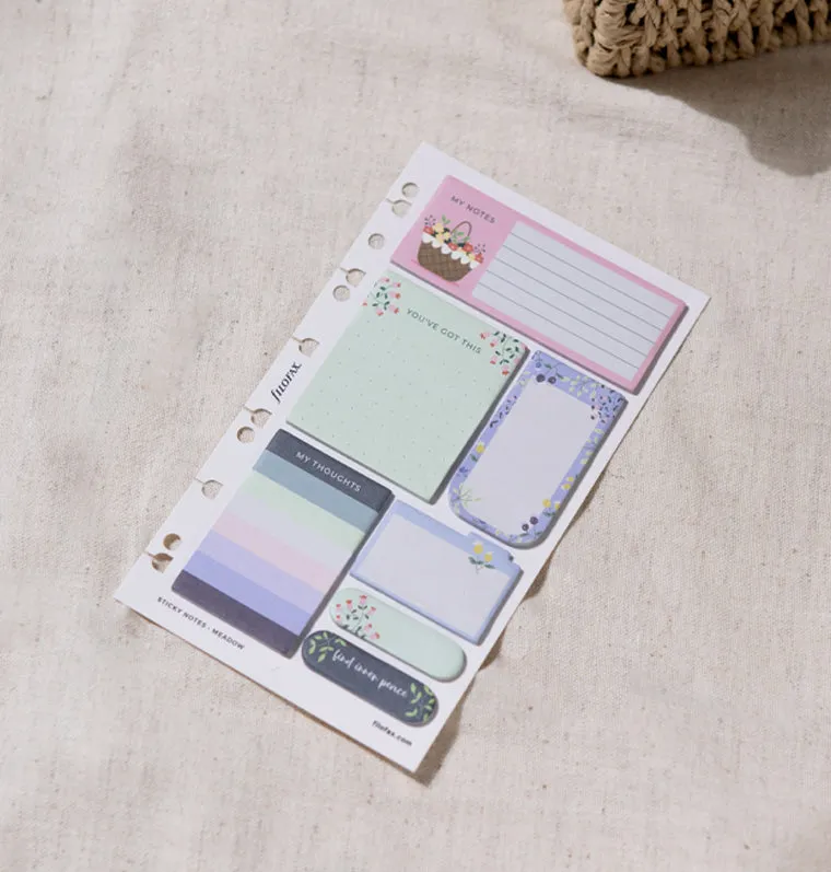 Filofax Meadow sticky notes set to-do ligné + marque-pages