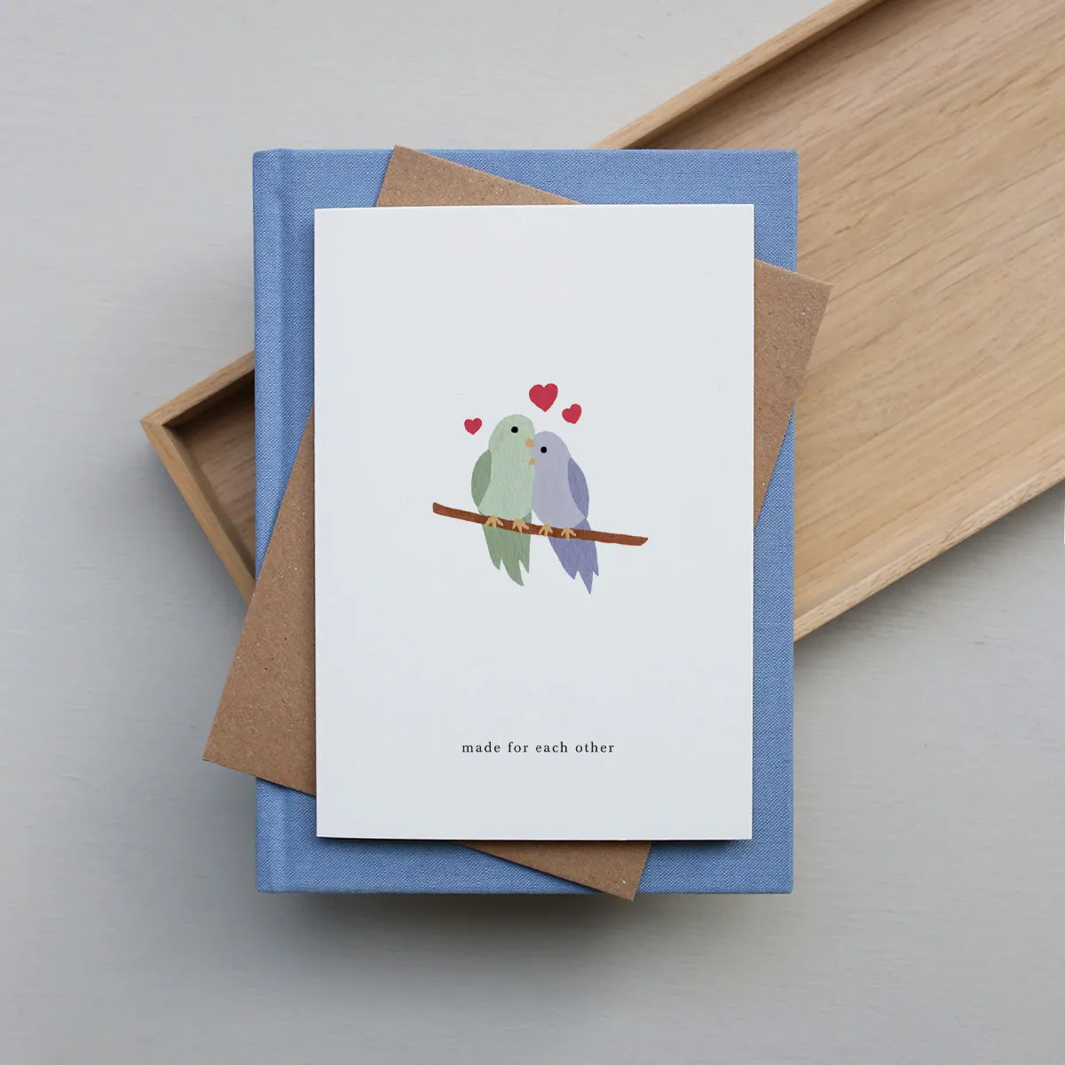 Kartotek Lovebirds carte de mariage made for each other
