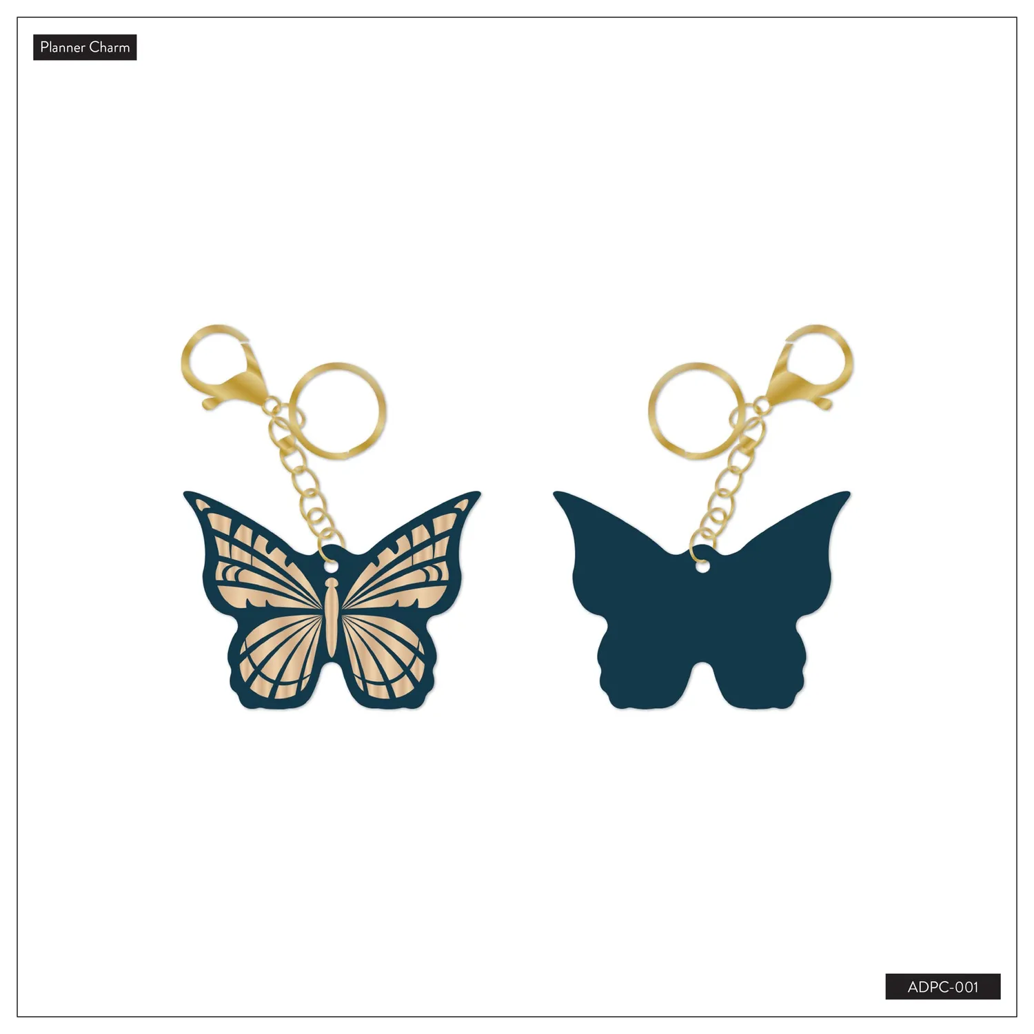Happy Planner Butterfly breloque planner papillon doré